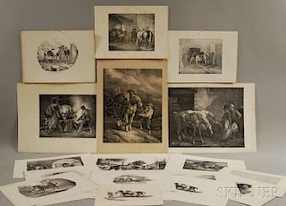Théodore Géricault (French, 1791-1824)      Nineteen Lithographs of Horses.