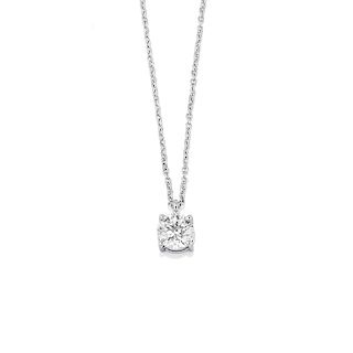 A 18K white gold and diamond necklace with C.G.L. Certificate