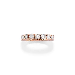 A 18K rose gold and diamond eternity ring