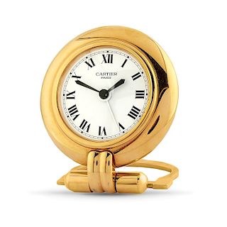 Cartier - A metal gilded watch, Cartier