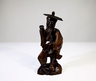 Carved Chinese Fisherman