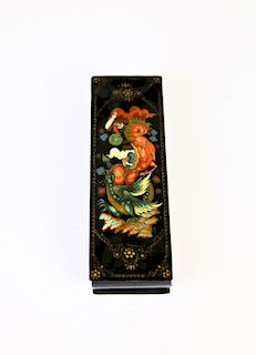 Antique Lacquered Russian Palekh Box