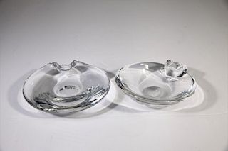 (2) Two Glass Dishes