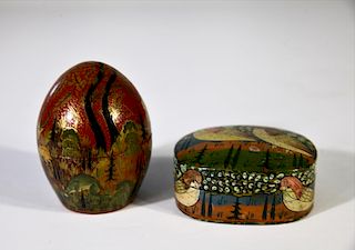 Hand Painted  Laquered Kashmir Boxes