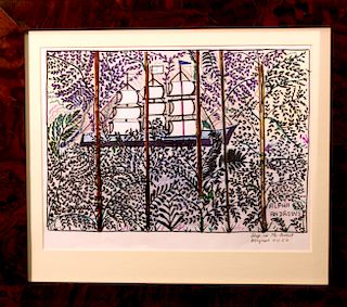 Outsider Art, Alpha Andrews,Ship in the Forest