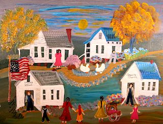 Outsider Art, Annie Wellborn,Shingle Top Roofs