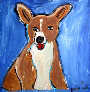 Outsider Art, Betty Sue Matthews,Untitled (dog)