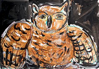 Outsider Art, Betty Sue Matthews, Untitled (owl)
