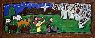 Outsider Art, Carl Dixon, The Angels Announce Jesus to the Shepherds, St. Luke 2:8-14