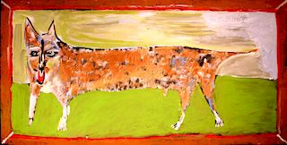 Outsider Art,Jimmy Lee Sudduth, Red the Weenie Dog
