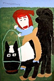 Outsider Art, JT McCord, Untitled (Girl on a Pony)