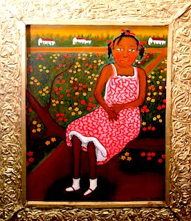 Outsider Art, Lorenzo Scott, Girl in Red