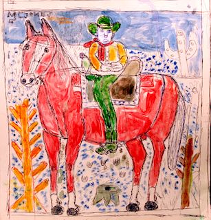 Outsider Art, MC Jones, Cowboy on a Horse