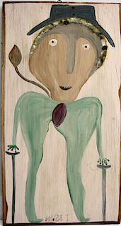 Outsider Art, Mose Tolliver, Self-Portrait with Hair