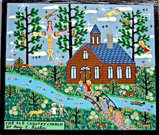 Outsider Art, Roy Finster, The Old Country Church by Roy E. Finster