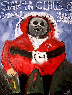 Outsider Art,  William Thomas Thompson, Santa Claus is Coming Soon
