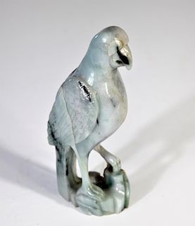 Qing Dynasty Jade Parrot