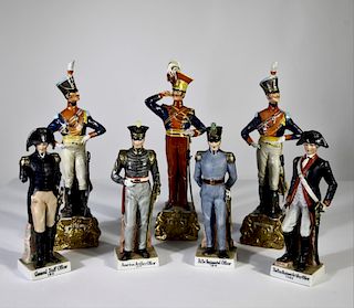 (7) Porcelain Soldier Figurines