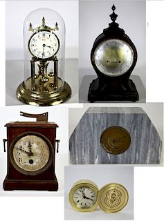 Five Clocks from Late 1800's to Mid 1900's
