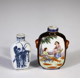 (2) Chinese Porcelain Snuff Bottles
