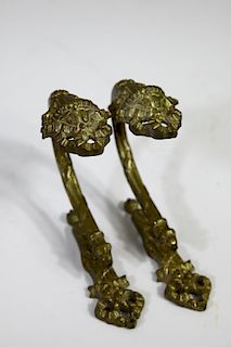 Pair of 19th C. Brass Wall Scones