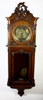 1800's Ornate Regulator Wall Clock