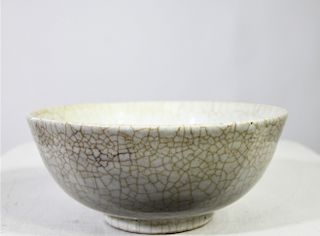 19th C Chinese Crackleware Bowl with Ming Mark