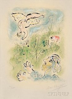 Marc Chagall (Russian/French, 1887-1985)      Amour est un dieu mes enfants