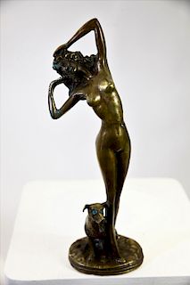 Bronze Nude with Dog