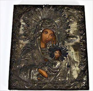 Russian Icon of Mother and Child