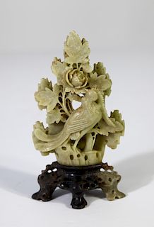 Chinese Soapstone Phoenix Carving