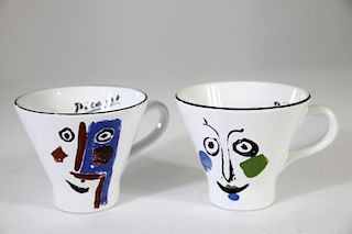 2 Picasso Living Face Cups