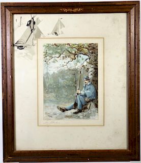 L K Harlow (1850-1913) Civil War Chromolithograph