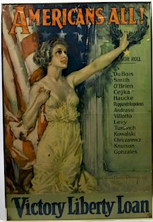 1919 Post World War I Poster by H C Christy