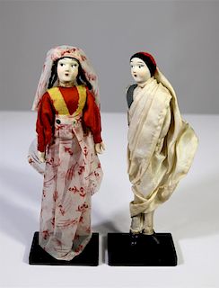 Pair of Early Dolls