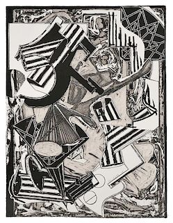 Frank Stella (American, b. 1936)      La Penna di Hu (Black and White)