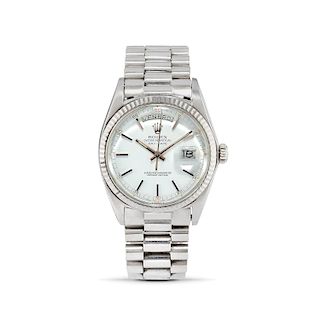 Rolex - A 18K white gold Rolex Day-date President wristwatch