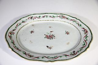 Chinese Late 18th/19th C Export Decorated Platter