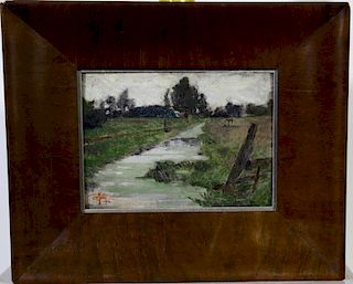 Otto Hake (1876 - 1965 ) German, Oil on Canvas Board