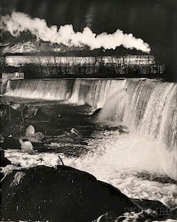 O. Winston Link (American, 1914-2001)      Gooseneck Dam and the No. 2. Near Natural Bridge, Virginia