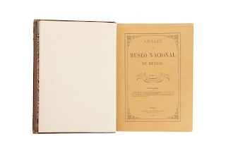 Anales del Museo Nacional de México / Anales de Cuauhtitlán.México: Imprenta de Ignacio Escalante, 1878. 30 láminas.