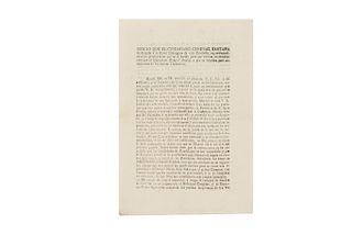 López de Santa Anna, Antonio. Oficio Dirigido a la Diputación de San Luis Potosí... Potosí, julio 4 de 1823. Imprenta del C. Estrada.