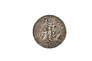 Centurión, Manuel. Centenario de la Independencia Mexicana 1910. Medalla en plata, 50 mm.