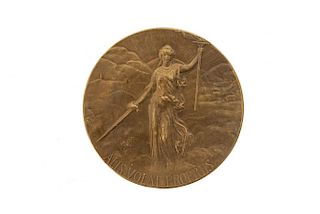 Tiffany & Co. República Mexicana en el Primer Centenario de la Proclamación de su Independencia 1810 - 1910. Medalla en bronce, 90 mm.