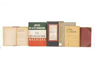 Fernández Rojas/Enríquez, Enrique/García Granados/ Cabrera, Luis/Bulnes, Fco./Mancisidor, José. Obras sobre Revolución Mexicana. Pzs:6.