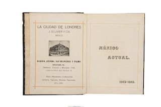 México Actual, 1912 - 1913. México Comercial, Industrial, Agrícola y Minero. México: Imp. Eduardo I. Aguilar, 1913. Ilustrado.
