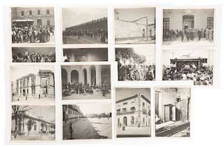 Ramos, Manuel. Decena Trágica. México, 1913.  Fotografías, 12.6 x 17.7 cm. 25 Firmadas en negativo "Fot. Ramos". Piezas: 28.