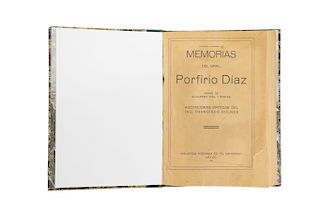 Vigil y Robles, Guillermo. Rectificaciones y Aclaraciones a las Memorias del Gral. Porfirio Díaz. México, 1922. 1era edición. Ilustrado