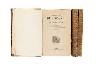 El Padre Mariana. Historia General de España, la Compuesta, Enmendada y Añadida con la Continuación de Miniana. Mdrid: 1873. Pzs. 3.