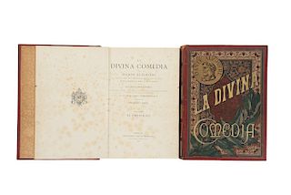 Alighieri, Dante. La Divina Comedia. Barcelona: Montaner y Simón, Editores, 1884. Ilustrada por Gustavo Doré. Piezas: 2.